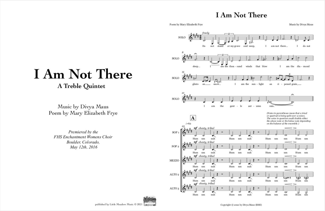 I AM NOT THERE